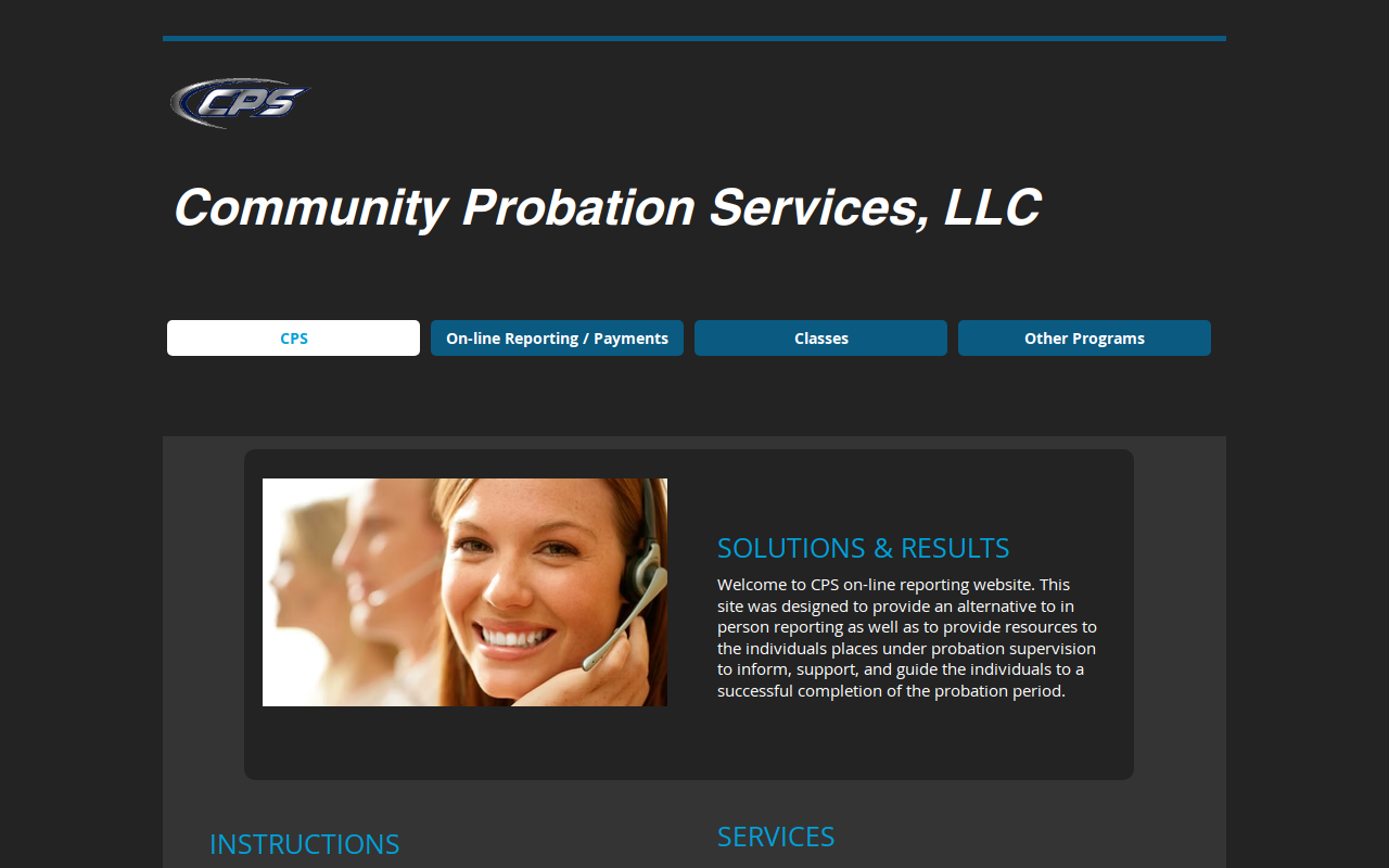 Central Services website preview