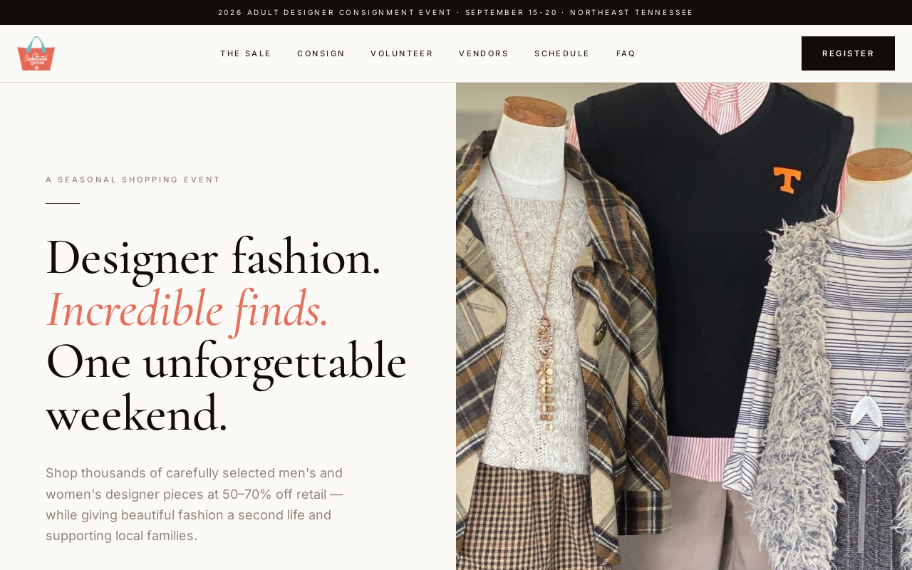 The Sophisticated Goose website preview