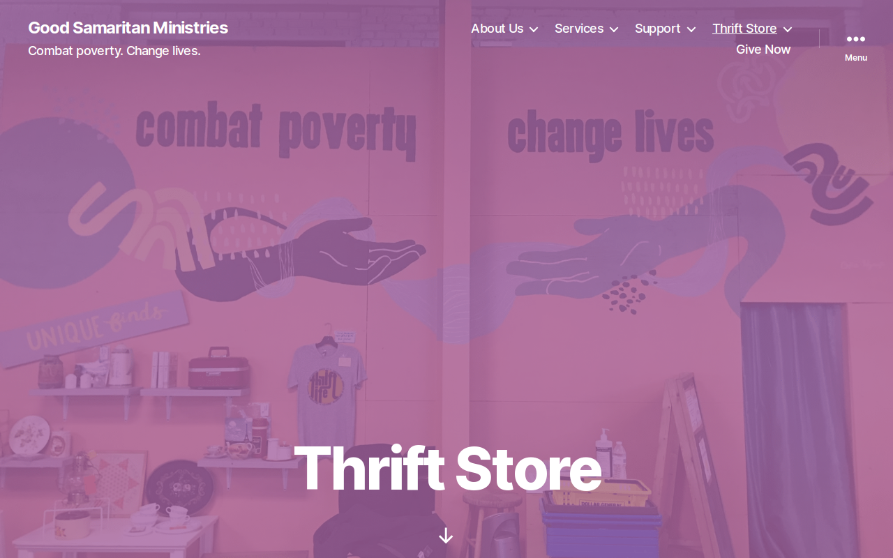Good Sam Thrift Store website preview