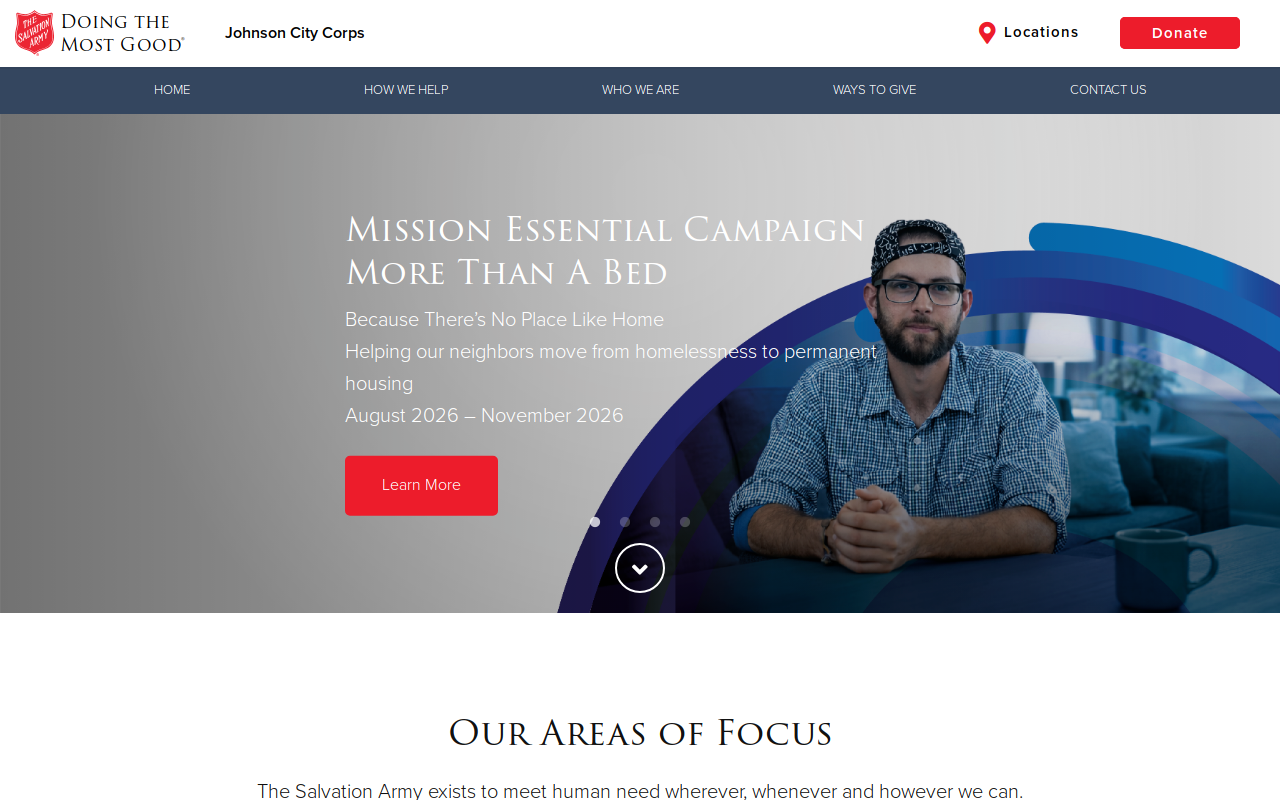 The Salvation Army Thrift Store website preview