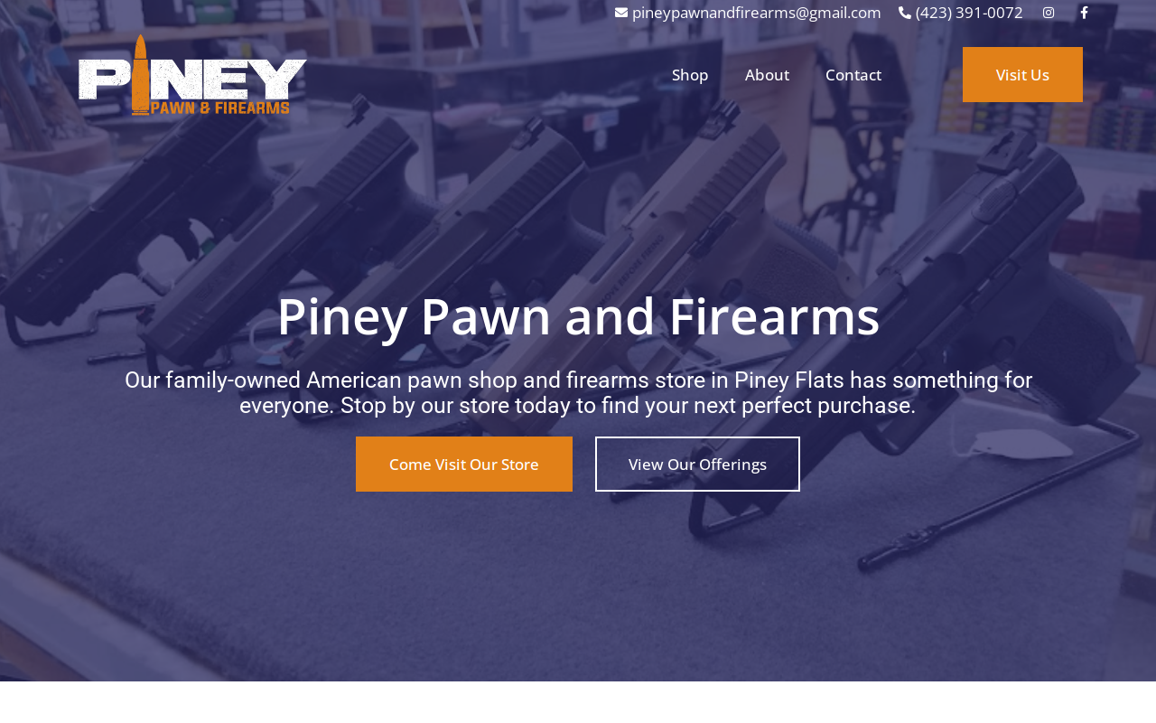 Piney Pawn and Firearms website preview