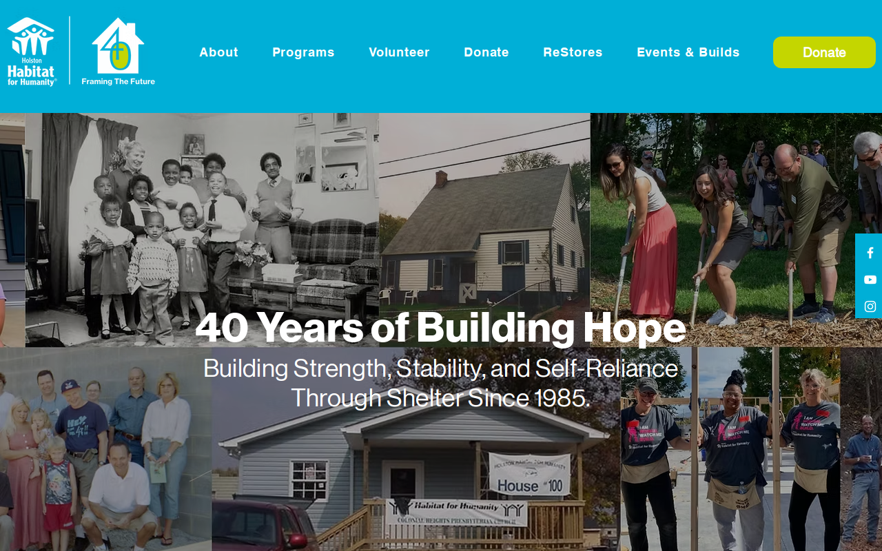 Holston Habitat For Humanity ReStore website preview