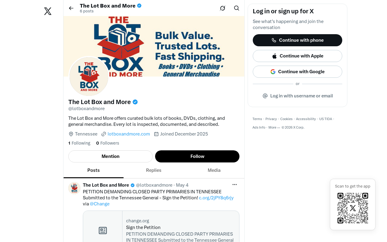 The Lot Box and More website preview