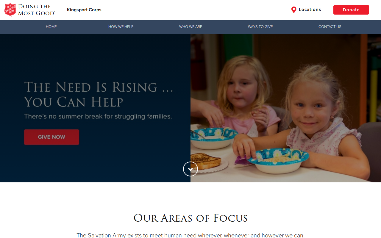 Salvation Army Thrift Store website preview