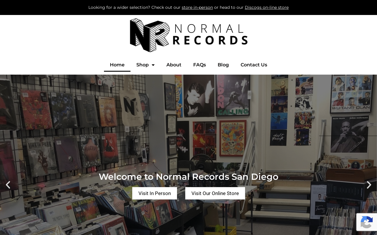 Normal Records website preview