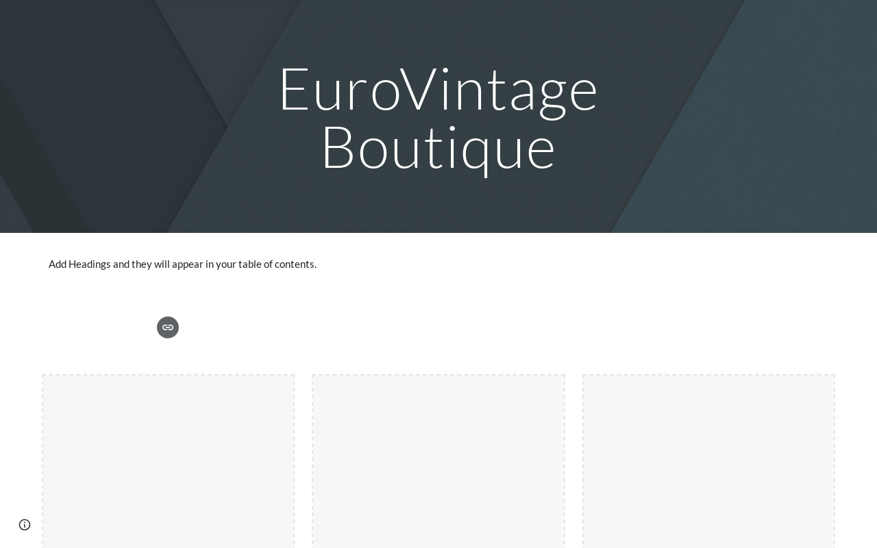 EuroVintage Boutique website preview