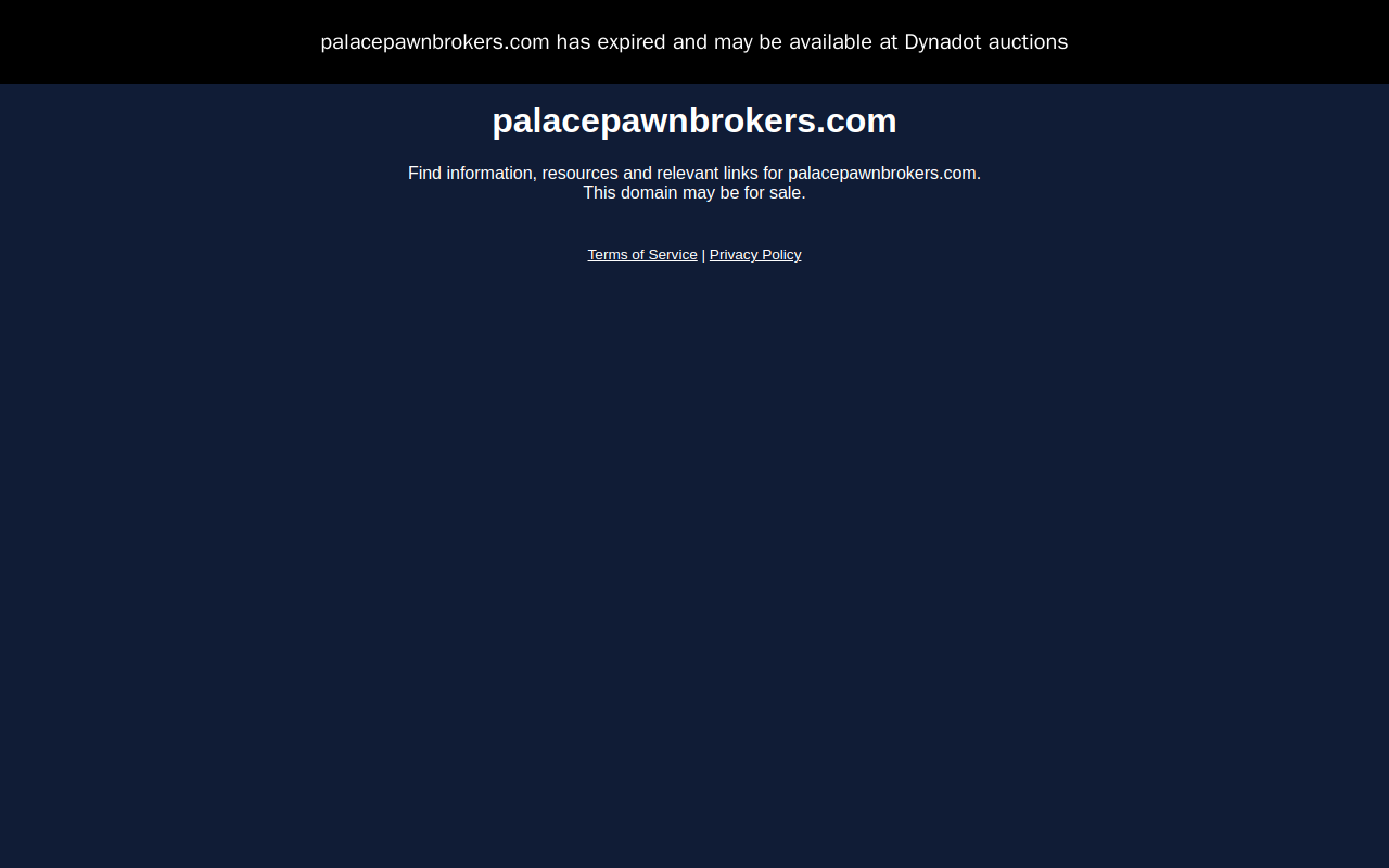 Palace Pawnbrokers website preview