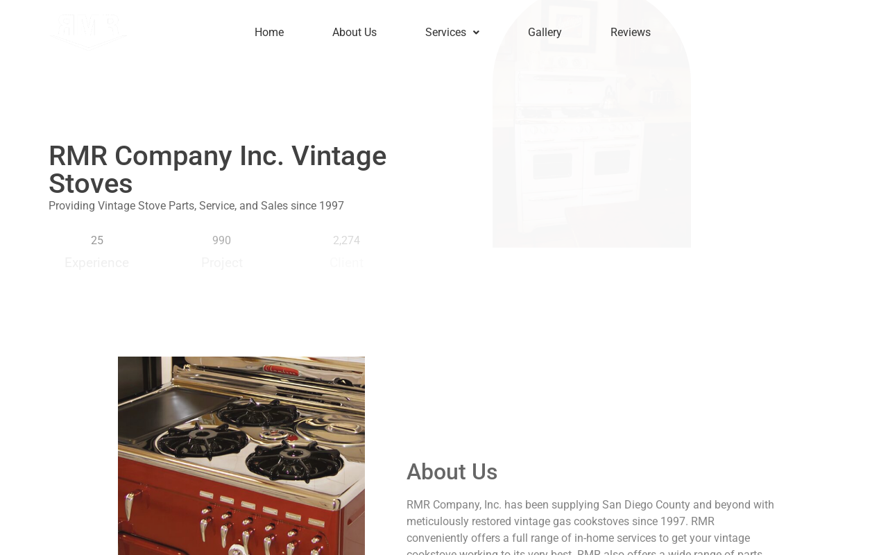 RMR Vintage Stoves USA website preview