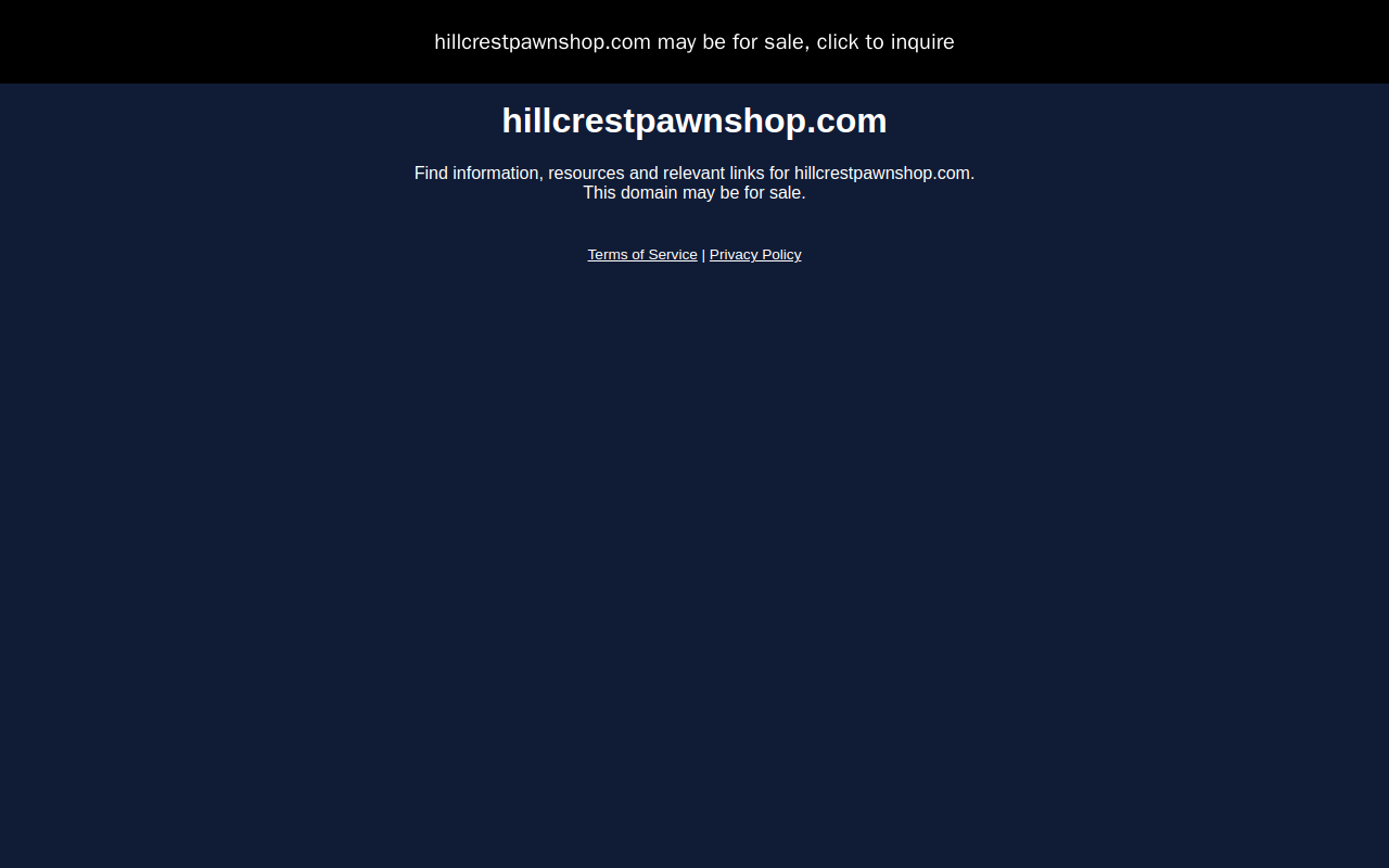 Hillcrest Pawnbrokers website preview