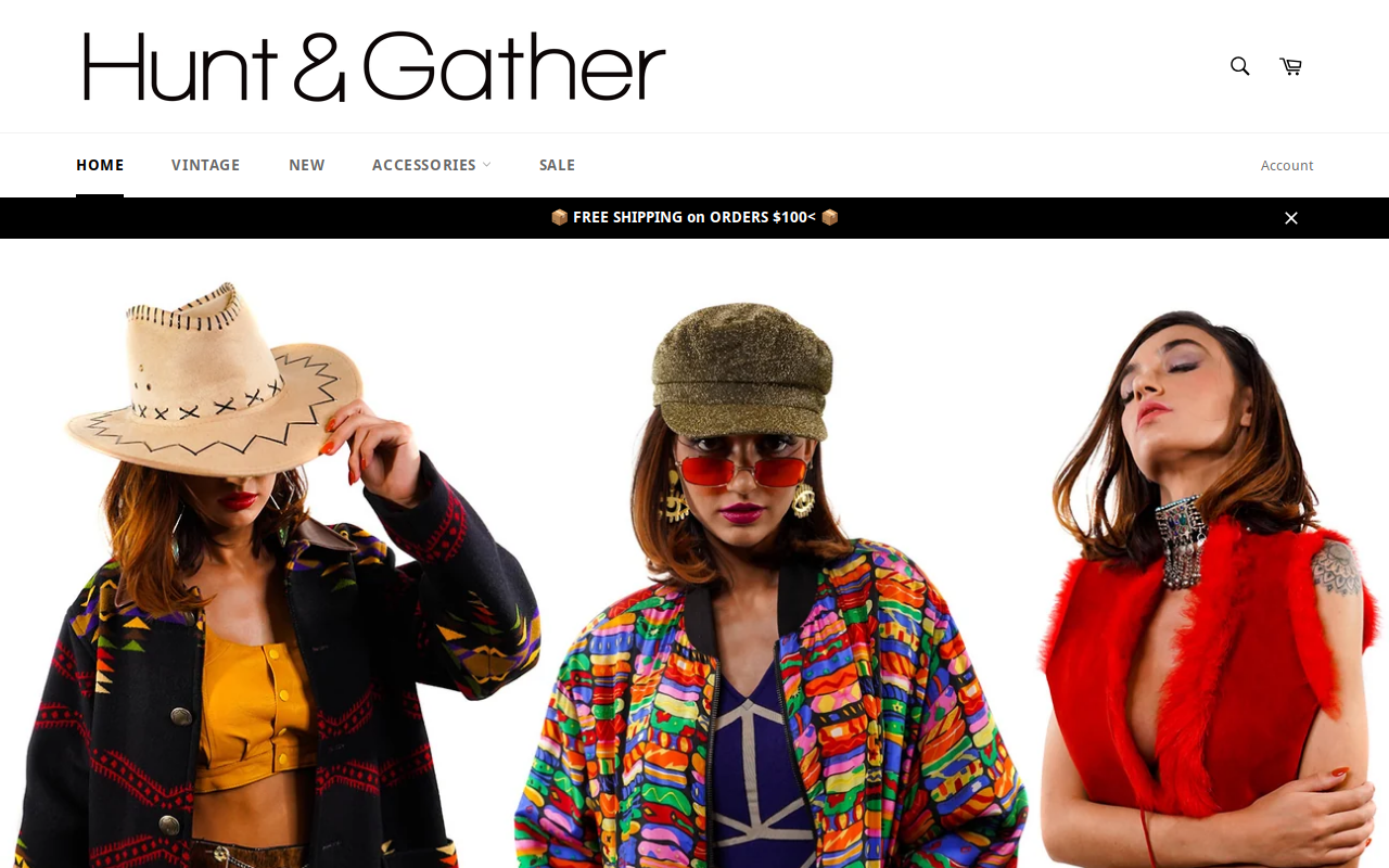 Hunt & Gather website preview