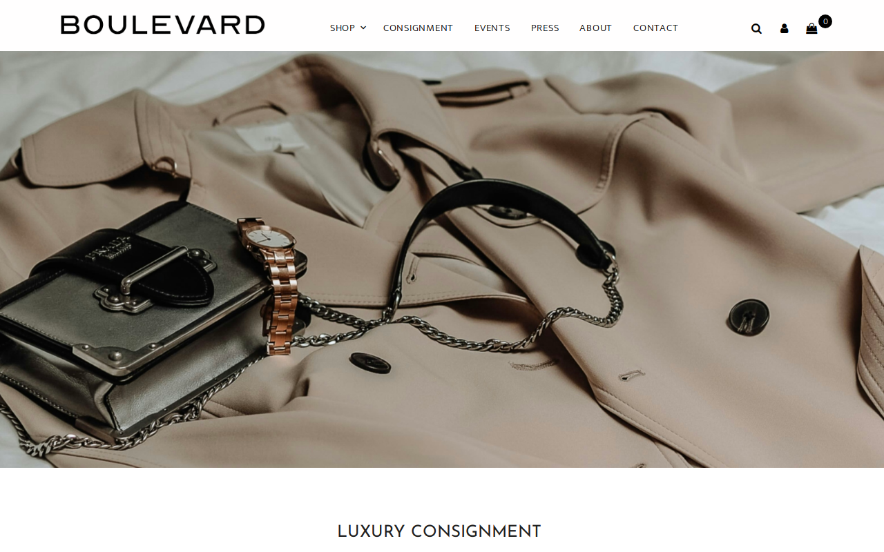 Boulevard Resale Boutique website preview