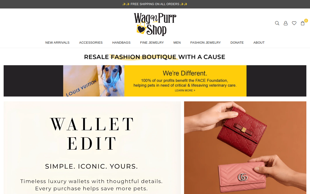 Wag N' Purr Shop website preview