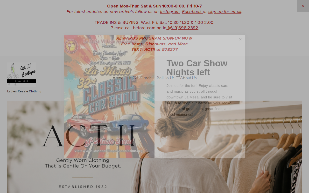 Act II website preview