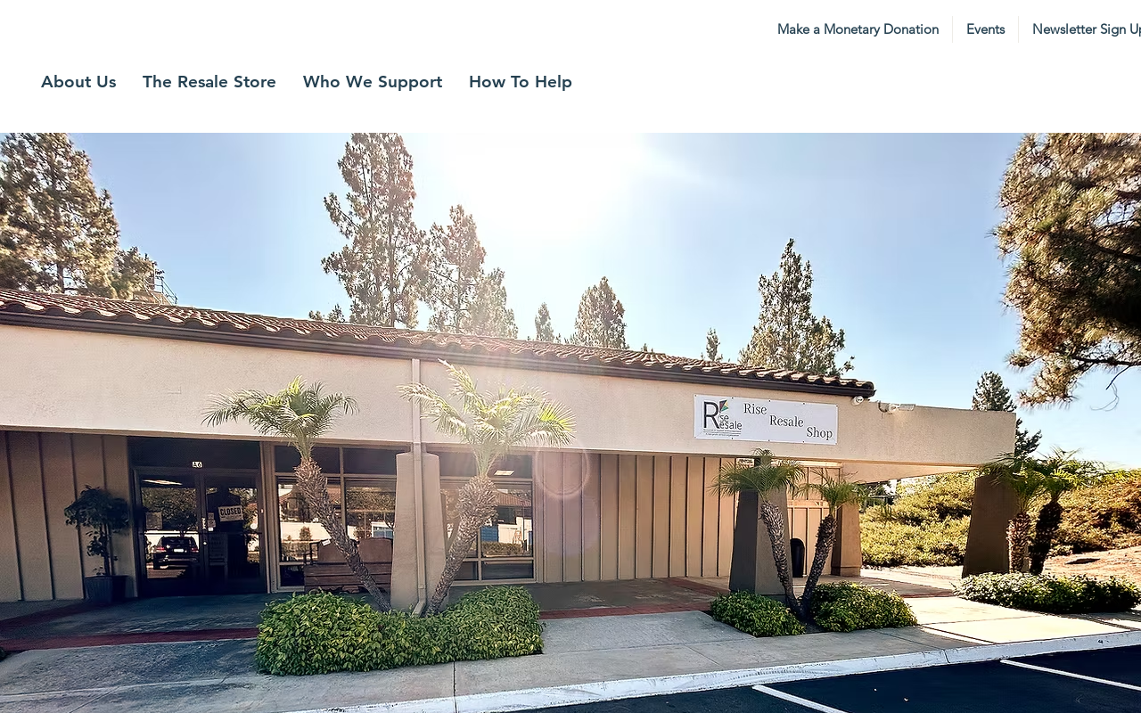 Rise Resale Shop website preview