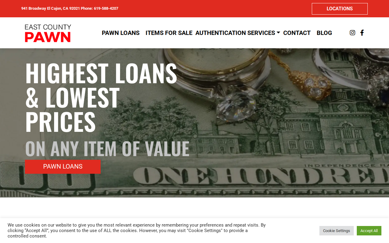East County Pawn website preview