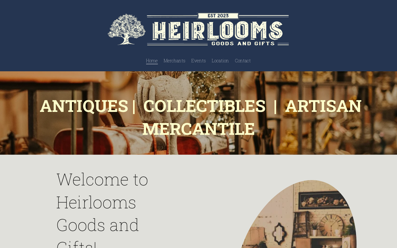 Heirlooms Goods and Gifts website preview
