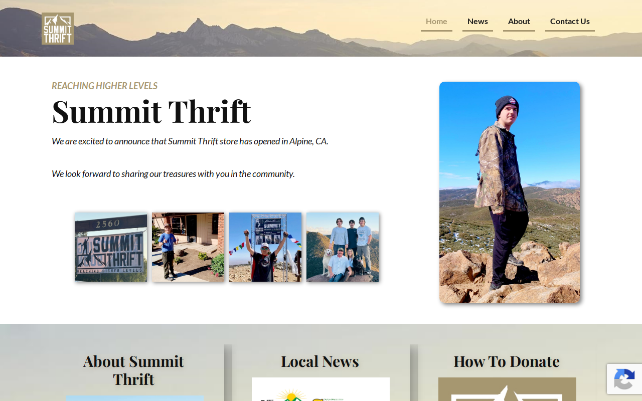 Summit Thrift website preview