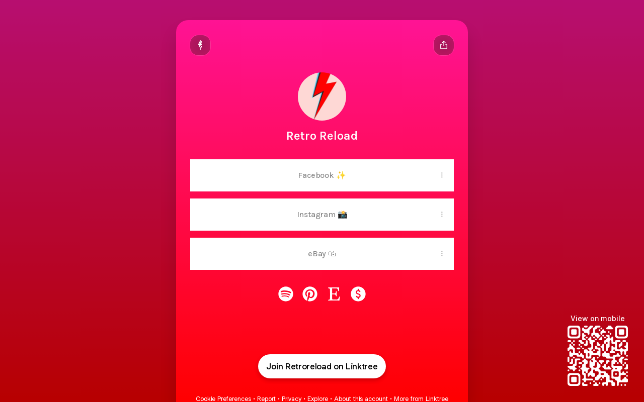 Retro Reload website preview
