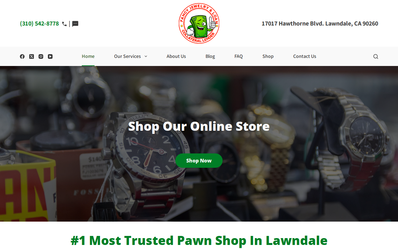 Fancy Jewelry & Loan website preview