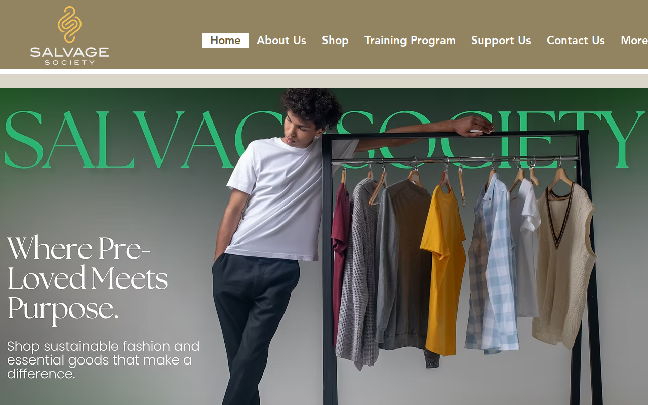 Salvage Society Thrift Store and Donation Center website preview