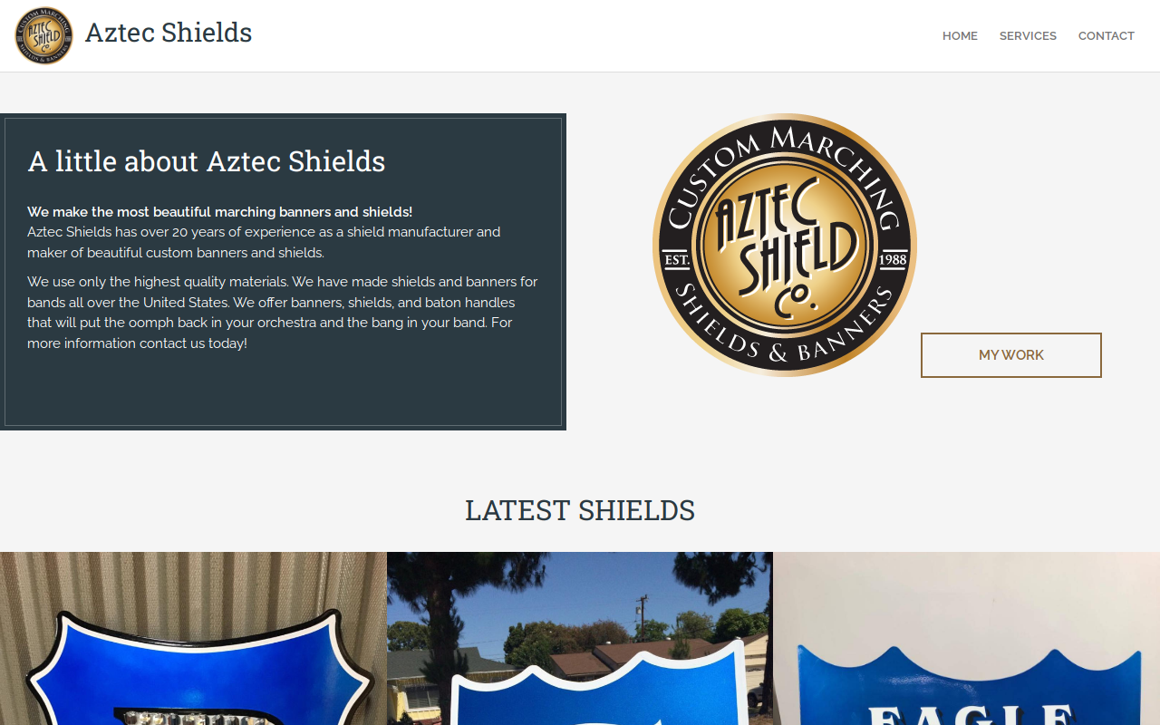 Aztec Shield Sign Company website preview