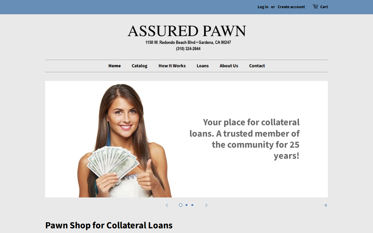 Assured Pawn Shop website preview