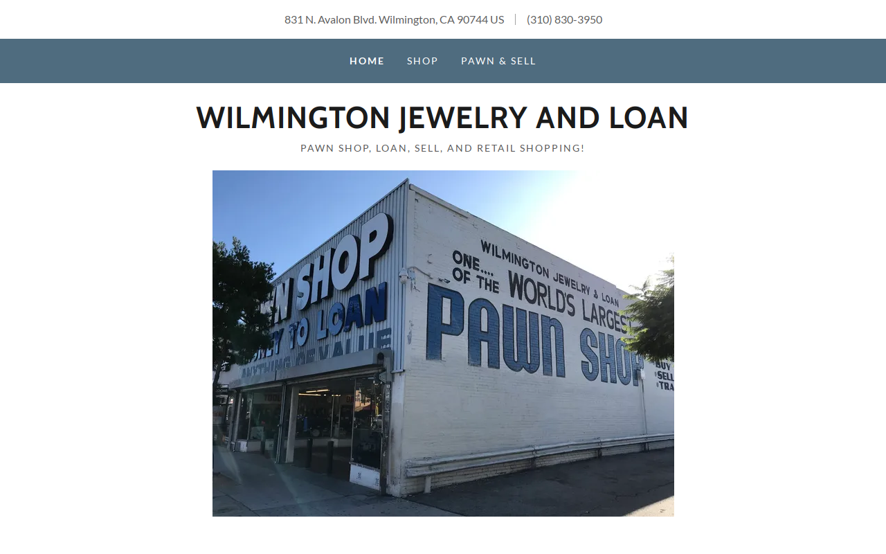 Wilmington Jewelry and Loan website preview