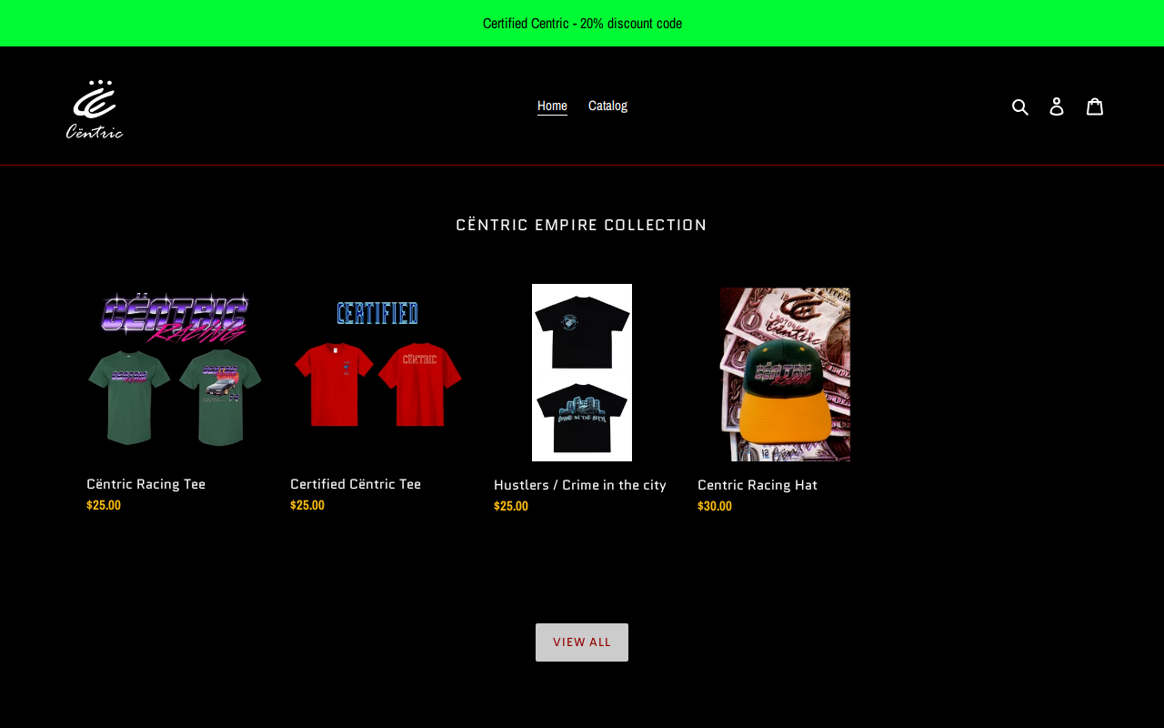 Cëntric website preview