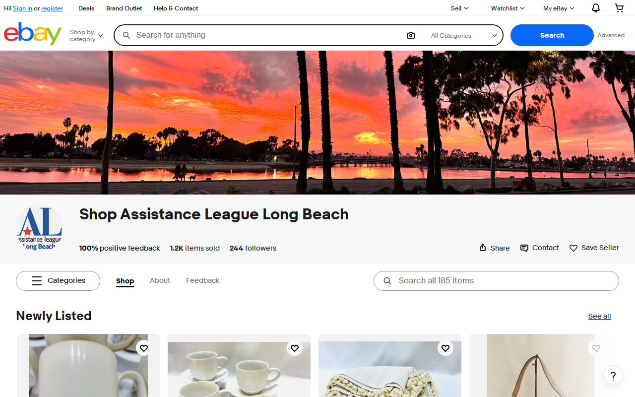 Assistance League Thrift & Vintage website preview