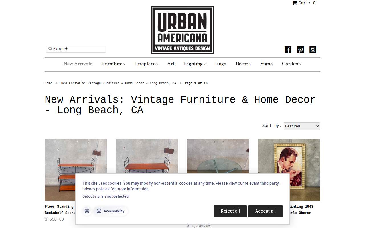 Urban Americana website preview