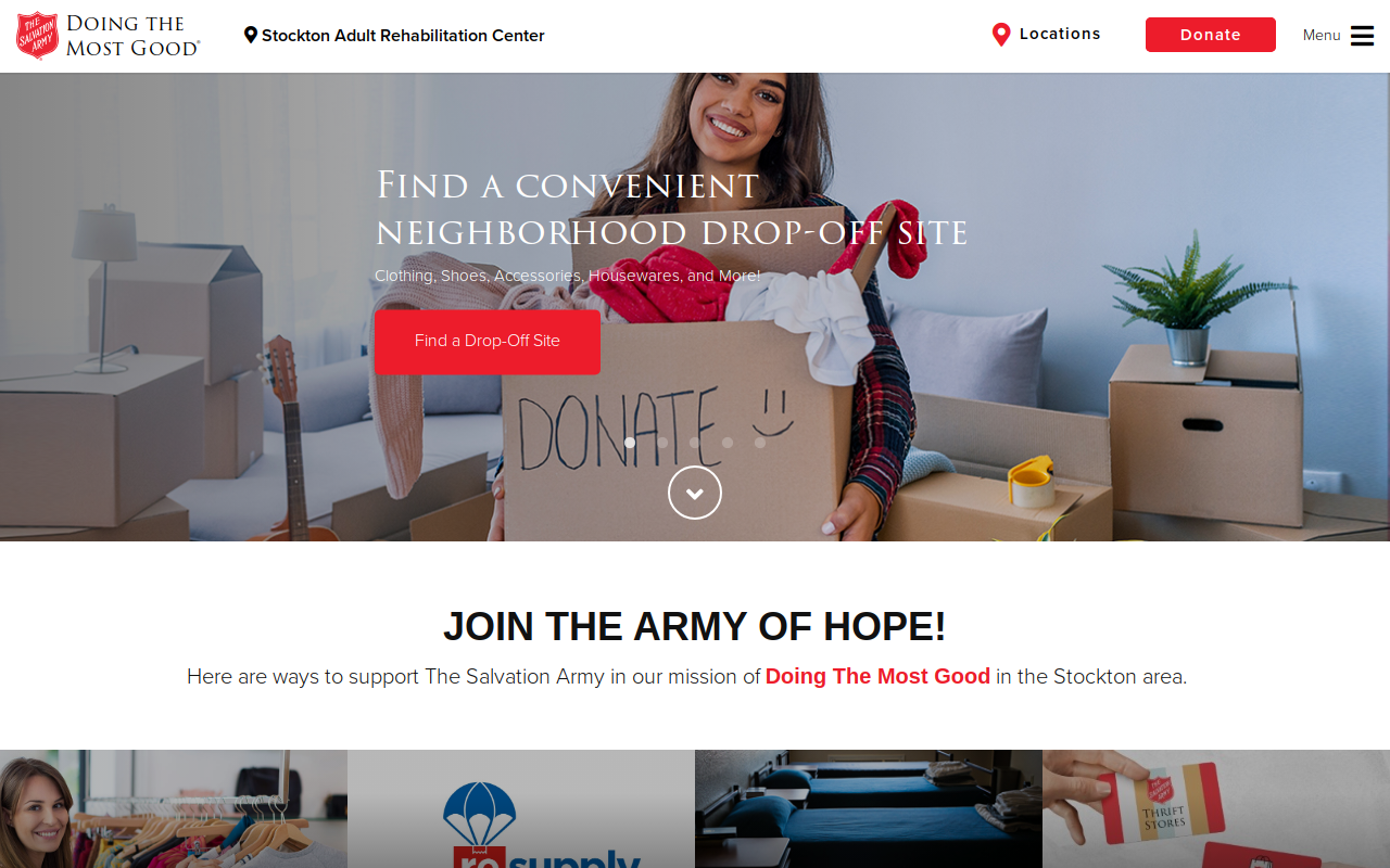 The Salvation Army DHQ and ARC Command website preview
