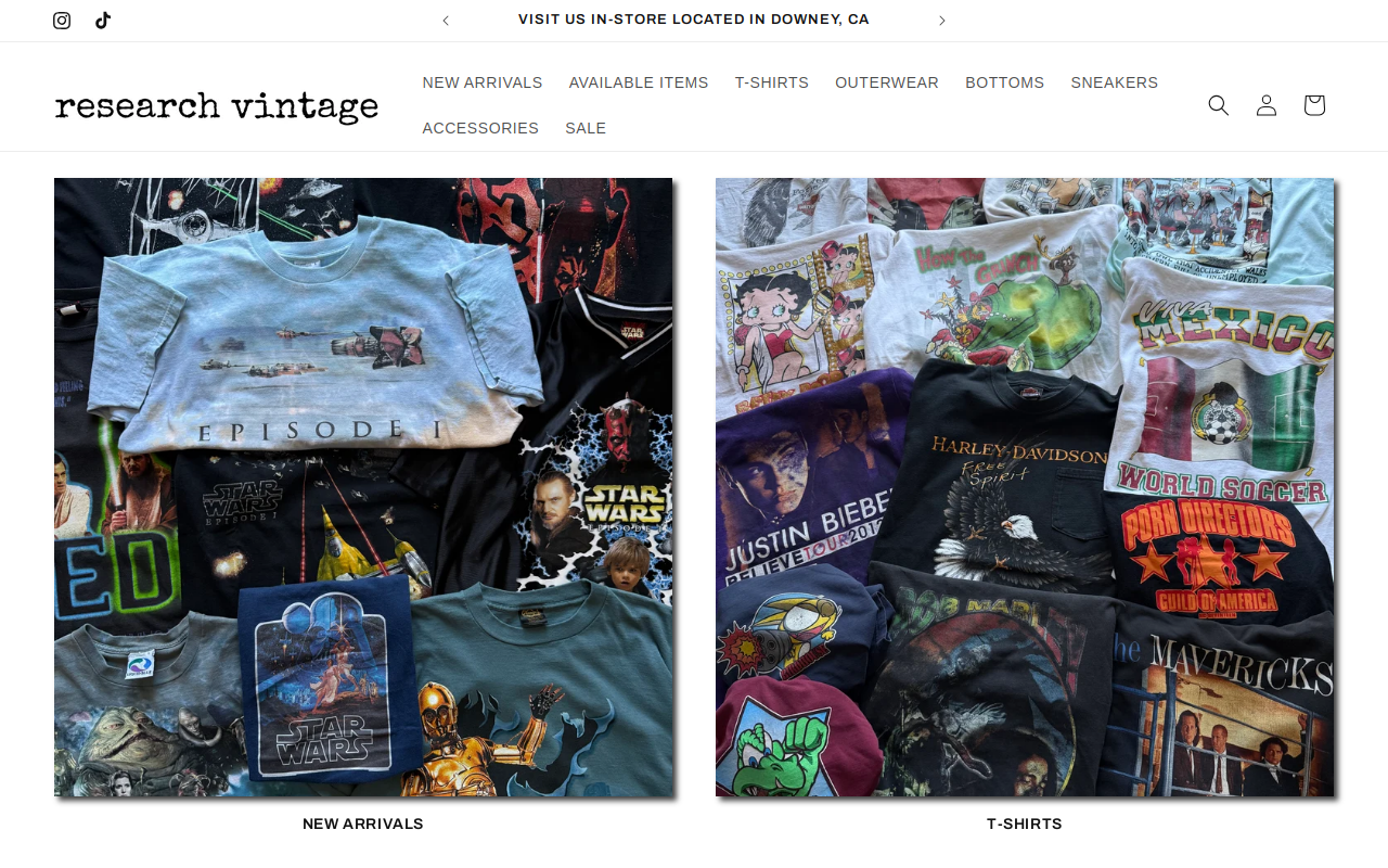 Research Vintage website preview
