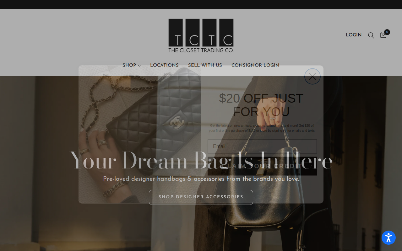 The Closet Trading Company website preview