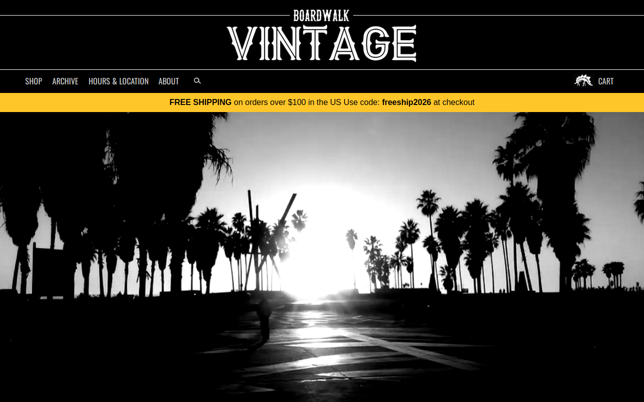 Boardwalk Vintage website preview