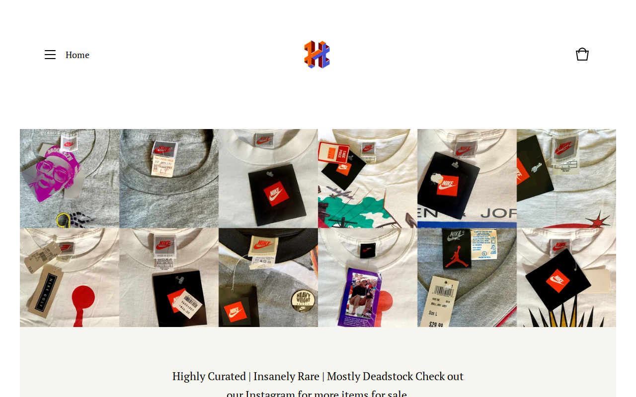 Hang Time Vintage website preview