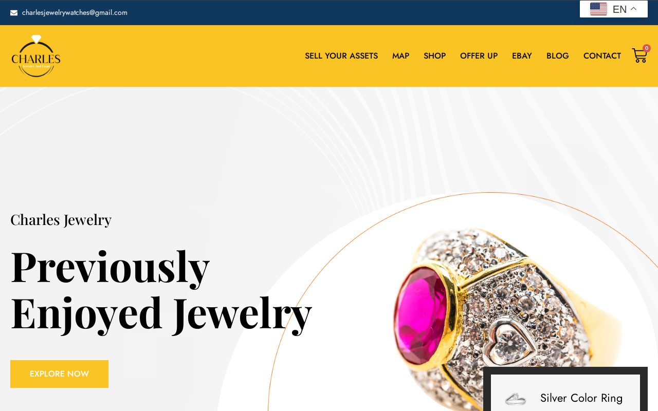 Charles Jewelry & Loan website preview