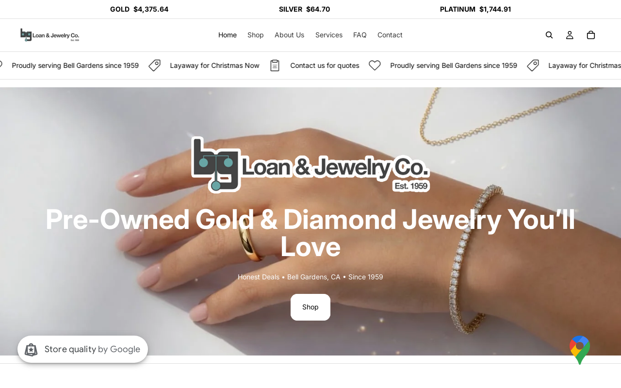 B.G. Loan & Jewelry Co website preview