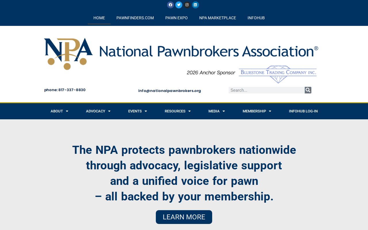 Mr Steve's Pawn Shop website preview