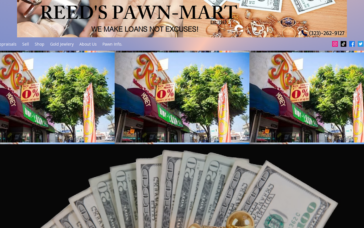 Reed's Pawnmart website preview