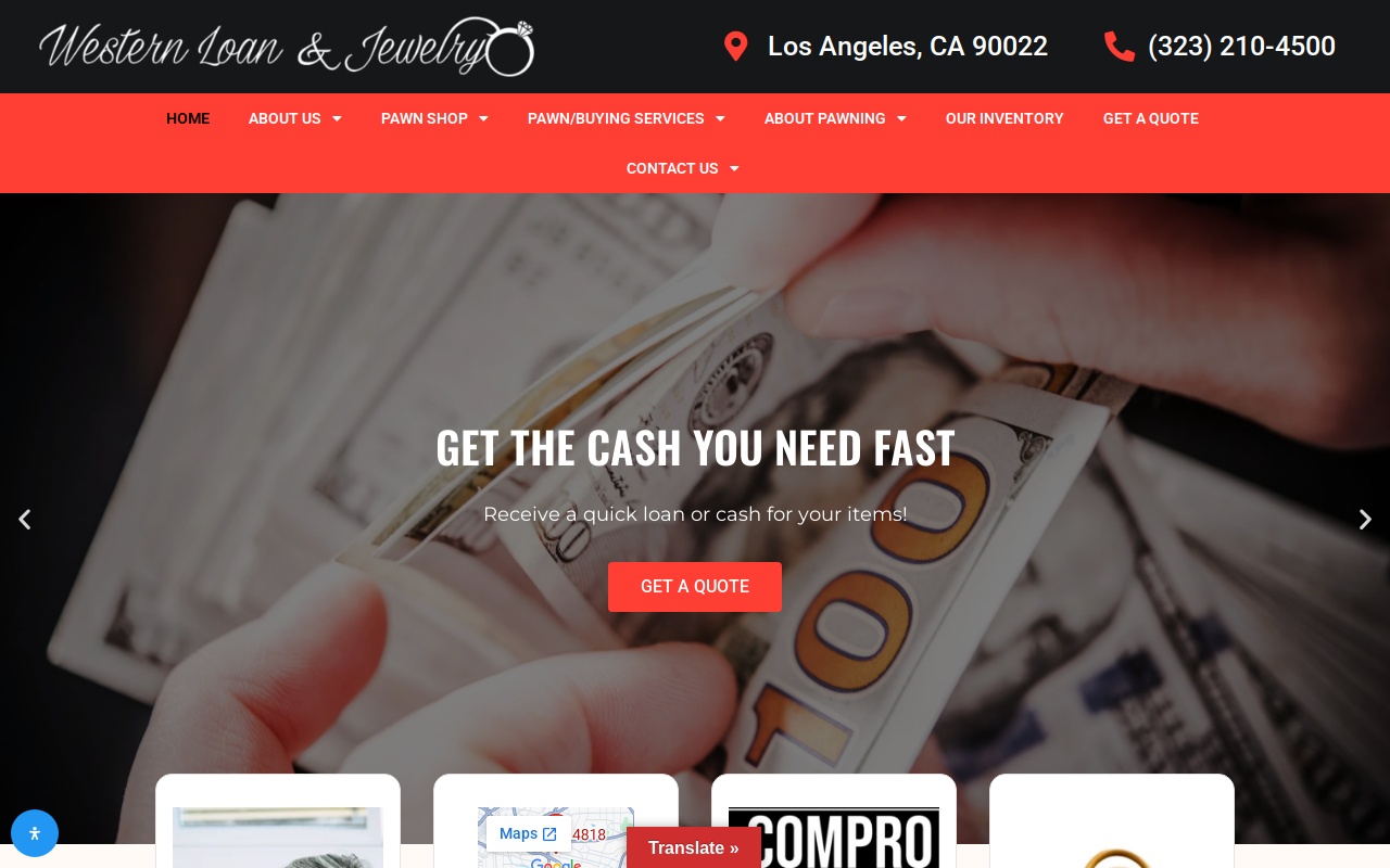 Western Loan and Jewelry website preview