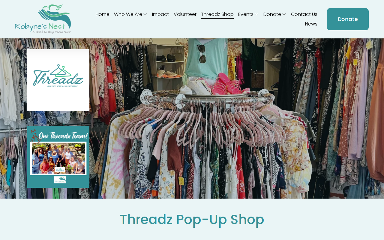 Threadz Pop-Up Shop website preview