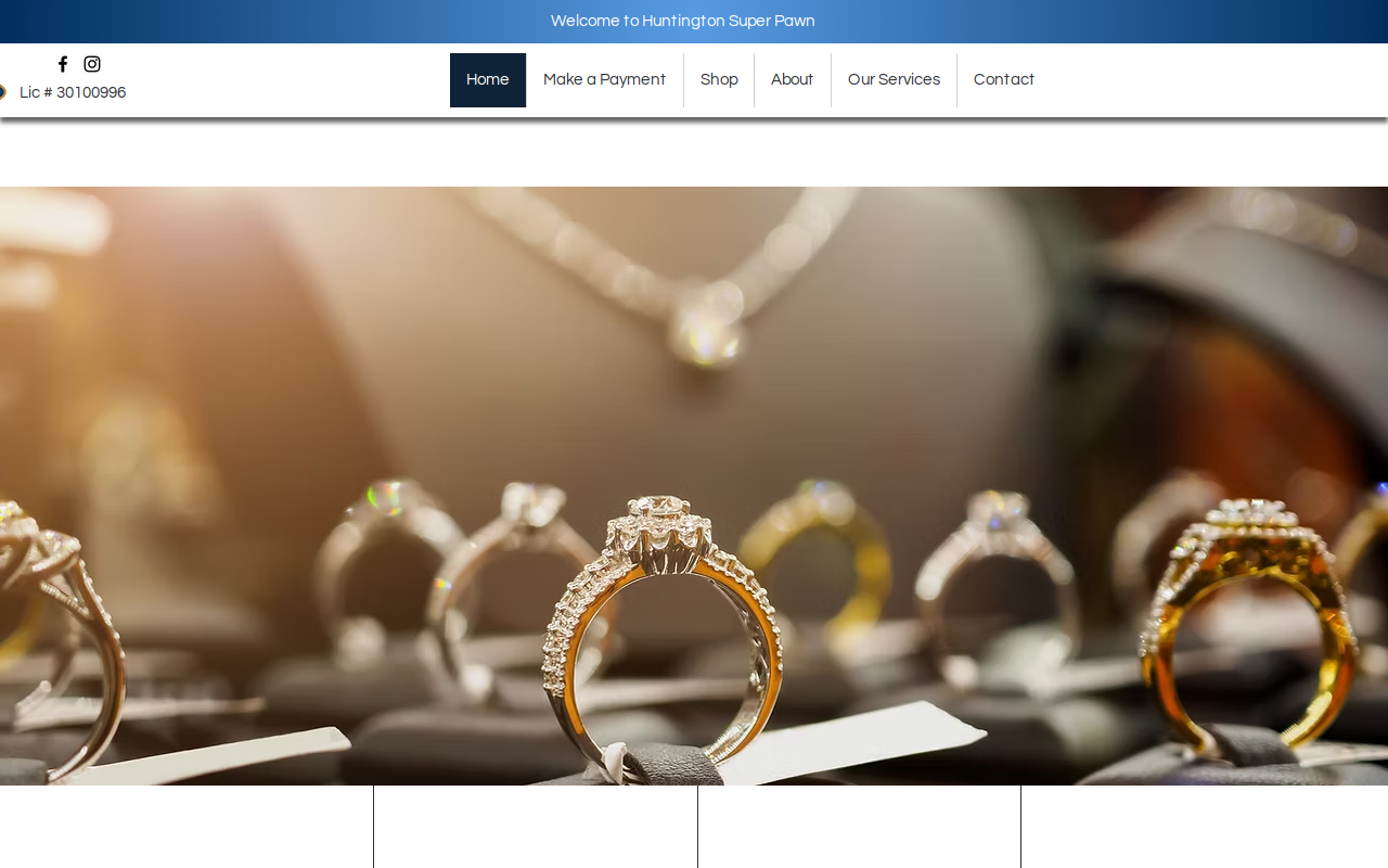 Huntington Super Pawn website preview