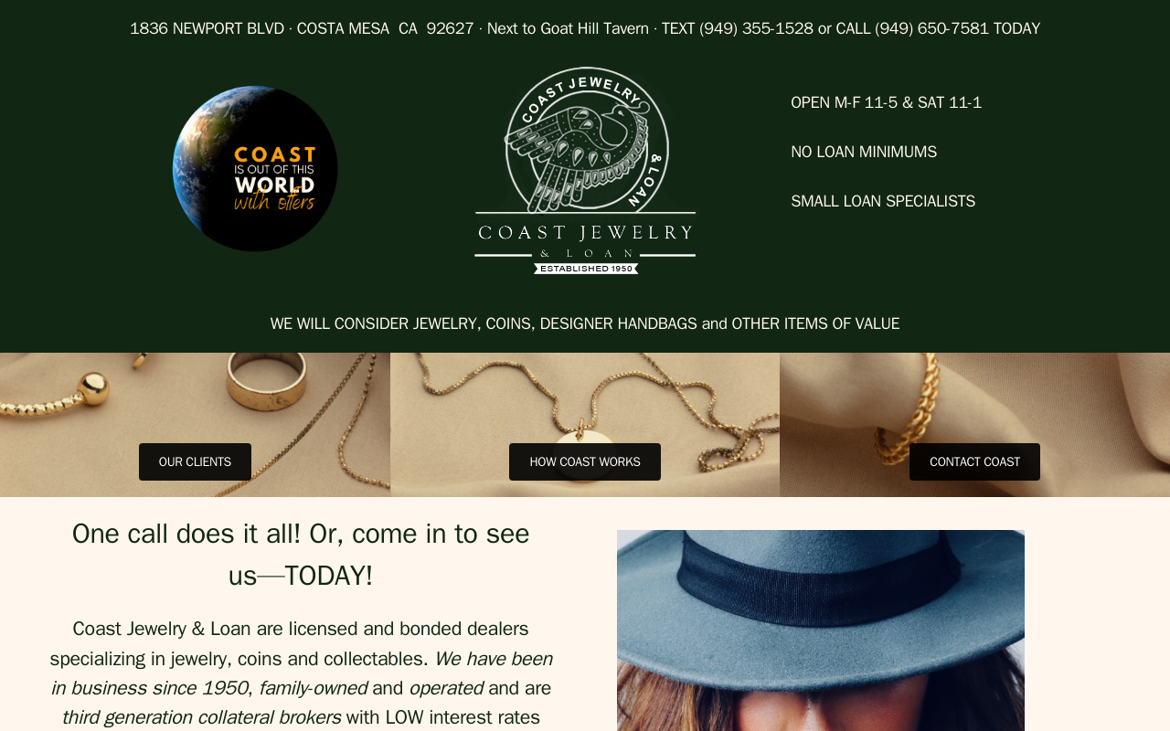 Coast Jewelry & Loan website preview