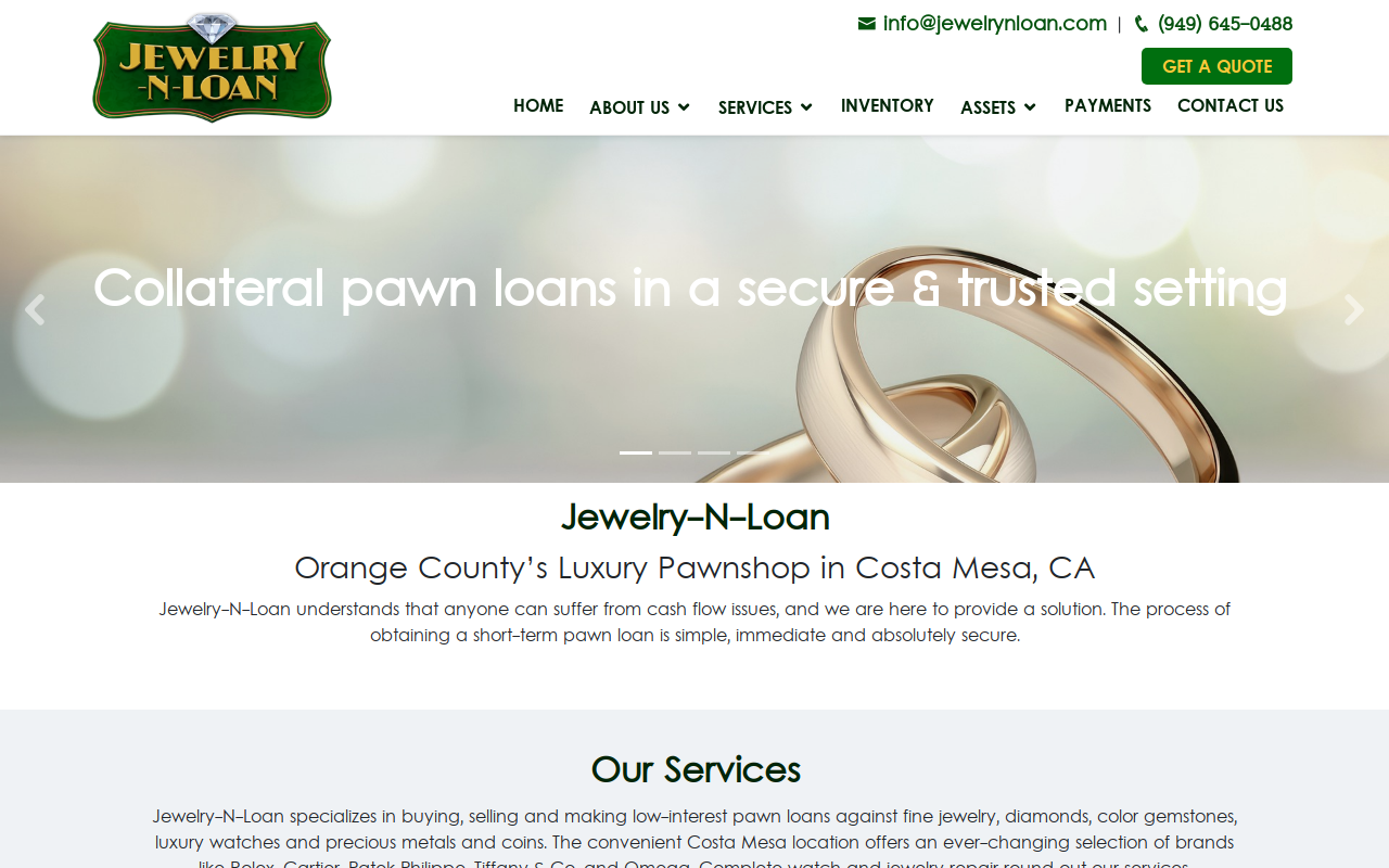 Jewelry-N-Loan website preview