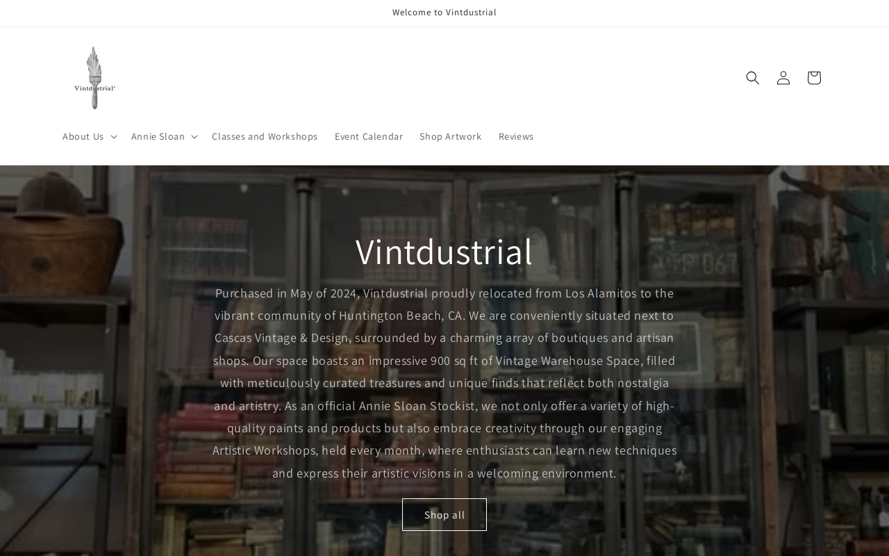 Vintdustrial website preview