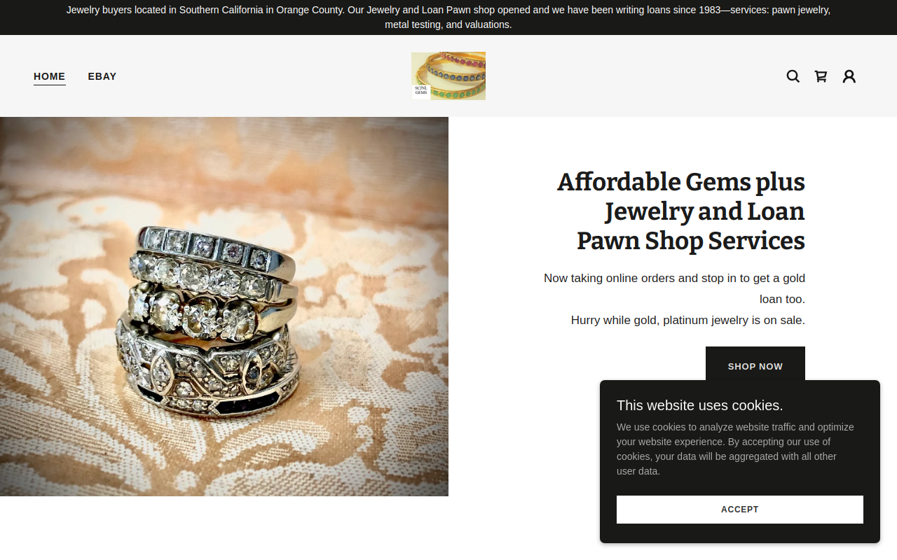 Southern California Jewelry and Loan website preview