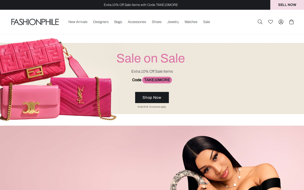 FASHIONPHILE Selling Studio website preview