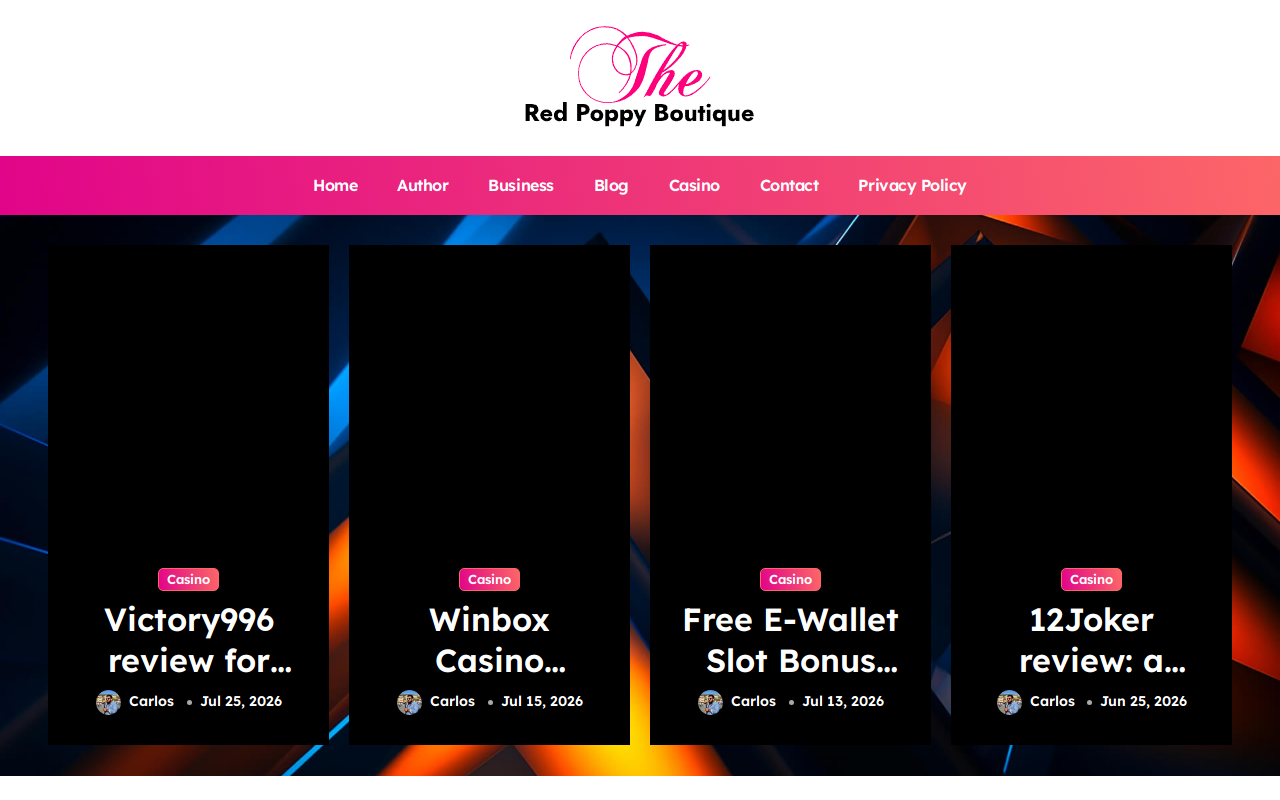 Red Poppy Boutique website preview