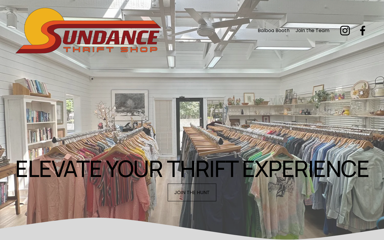Sundance Thrift Shop website preview
