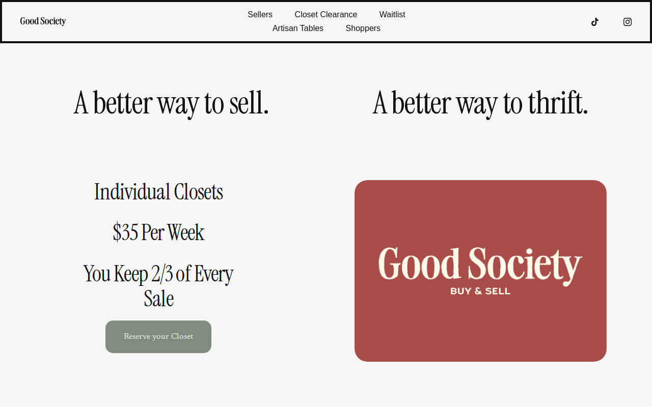 Good Society Tustin website preview